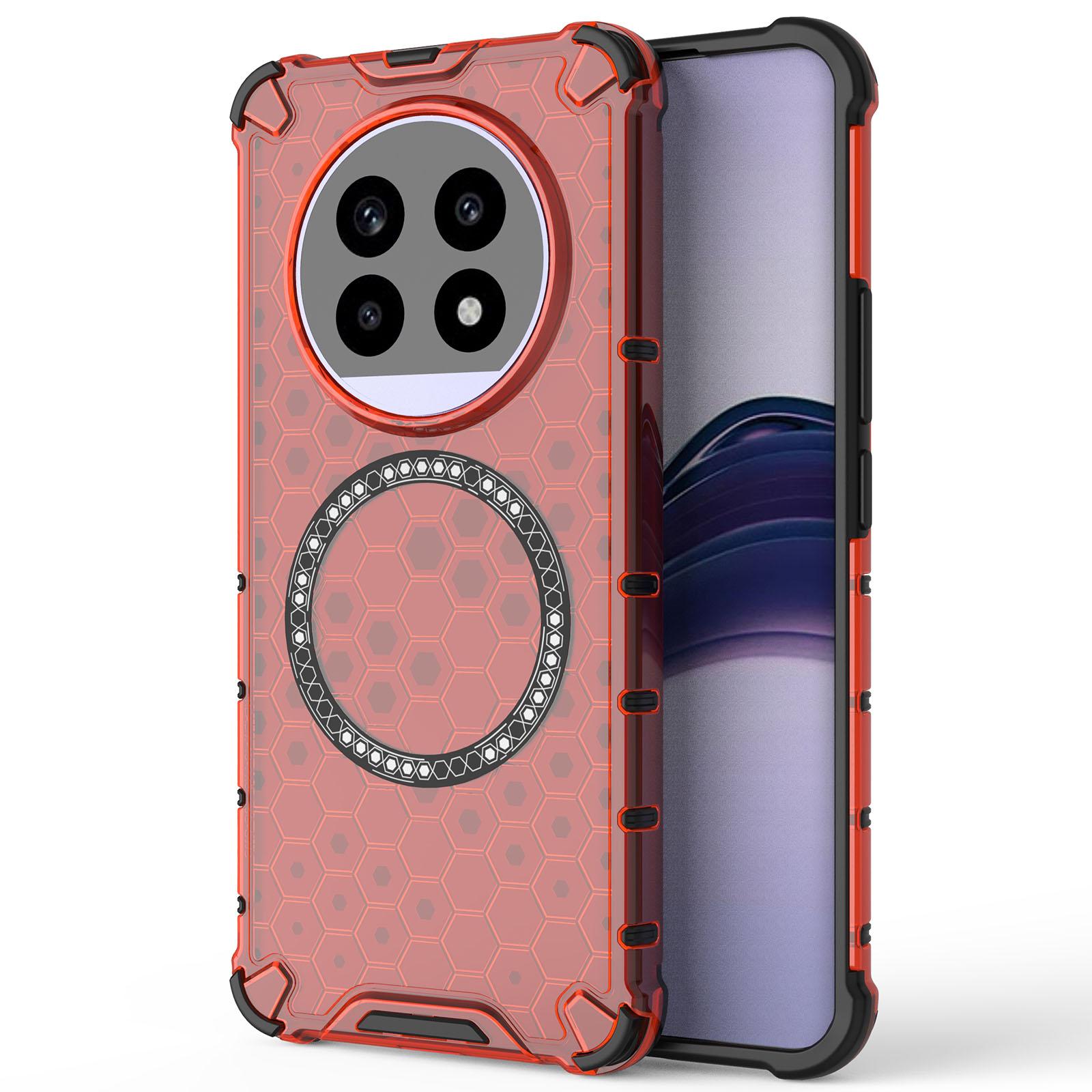 

For Realme 13 Pro 5G (Global)/13 Pro+ 5G (Global) Magnetic Case Honeycomb Design TPU+PC Phone Cover D