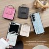 Solid Color Snake Pattern Mobile Phone Case For Samsung Zflip6 Folding Screen Huawei Pocket2 Flip Ring Buckle