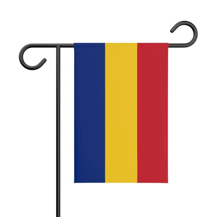 Drapeau - Multicolore - Roumanie - 32 x 47.5 cm - Polyester - Recto/verso