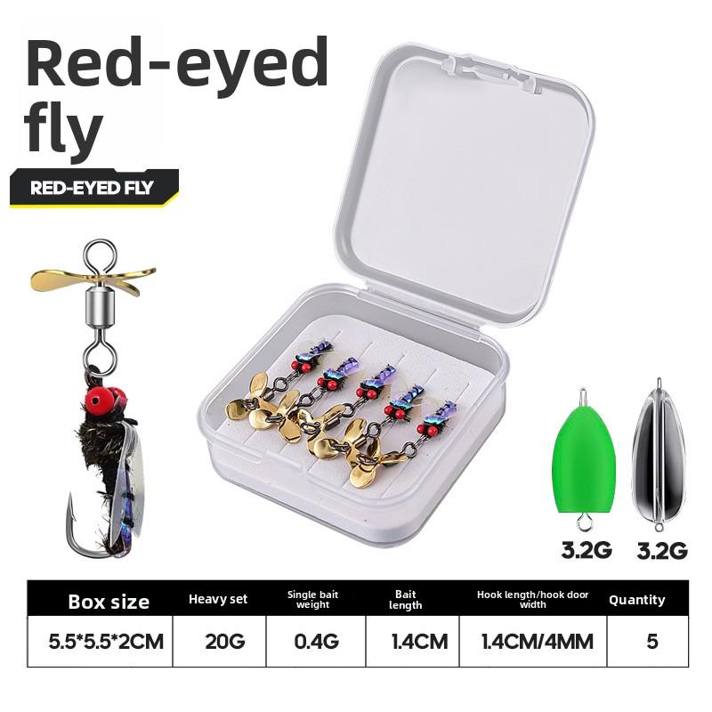 Rattlesnake Fly Lure Night Glow Ice Silk Shrimp Set5PCSNymph Micro Bait Horse Mouth Bionic Fishing Lure for Bass and Perch