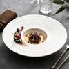Einfache weiße Keramik-Kochgerichte Nordic Restaurant Molekularküche Hauptgericht Kreative Pasta Dessertteller Geschirr