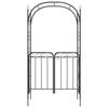 Arco da Giardino con Cancello Nero 108 x 45 x 235 cm Acciaio