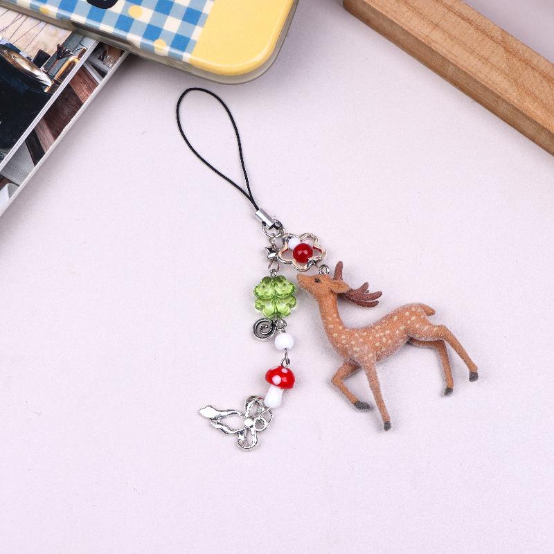 

Милые 3D Рождественские Брелоки-Лоси Брелок Для Женщин Мужчин Кавайный Флокированный Олень Сика Подвеска Сумка Чехол для Airpods Шарм Ювелирное Изделие Подарок