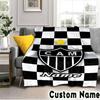 Custom Name Cam Team Spirit Throws Blanket Flannel Blankets for Couch Bed Gifts for Men Women Picnic blanket Christmas fan gifts