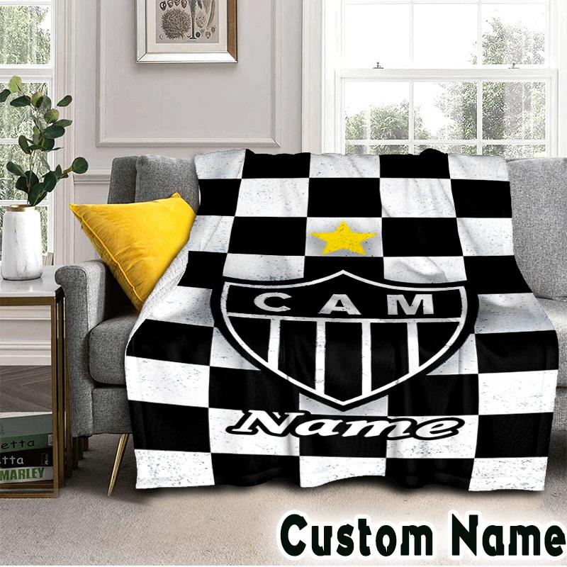 Custom Name Cam Team Spirit Throws Blanket Flannel Blankets for Couch Bed Gifts for Men Women Picnic blanket Christmas fan gifts