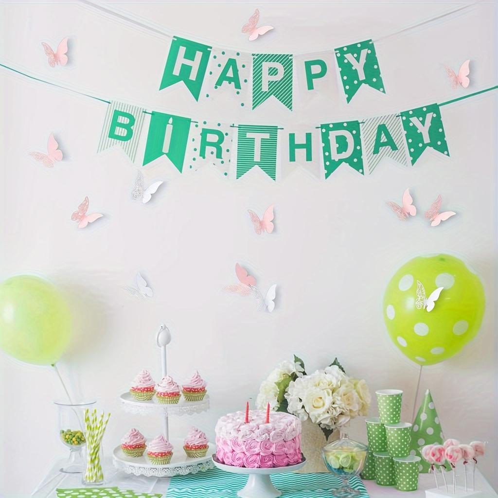 1Set 25Pcs 3D Butterfly Wine Glass & Wall Decor Stickers - Laser - Cut Skeleton Paper Cup Cards for Weddings, Pink & White