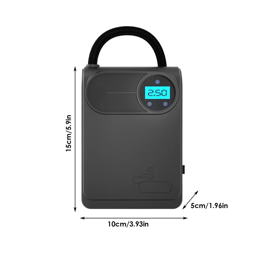 Portable Tire Inflator Digital Display Wired Automotive Inflation Tool Air Pump For Auto For Motorcycles Bikes Bicycle