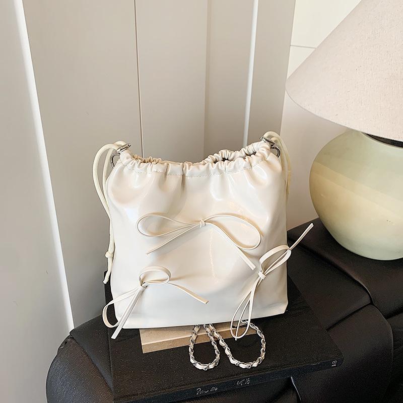 Popular Small Bag Women's 2025 New Summer Casual Fashion Shoulder Messenger Bag Simple Double Shoulder Bucket Bag