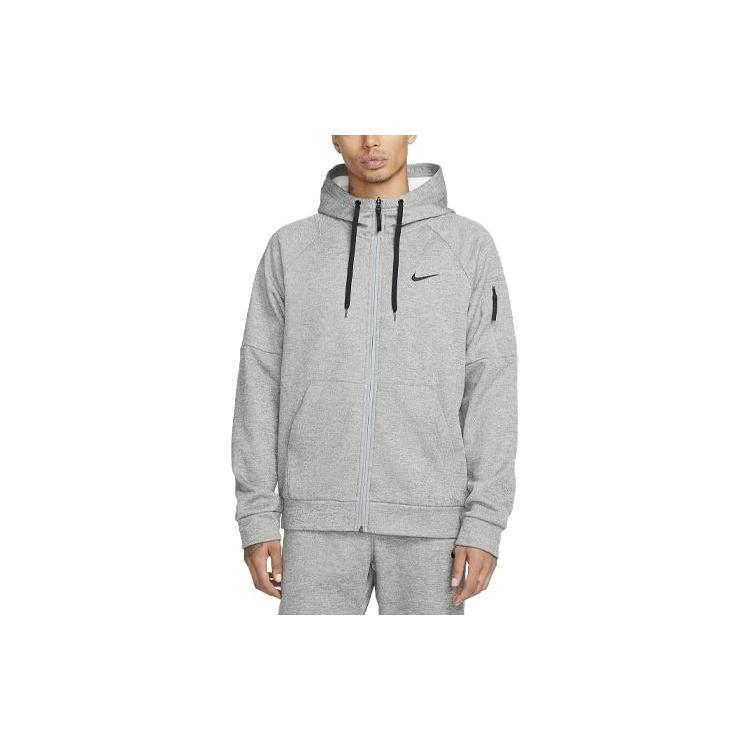 Nike Therma-FIT Full-Zip Fitness Hoodie Grey Men s DQ4830-063 M