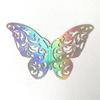 Yousheng 12Pcs/Set 3D Hollow Butterfly Wall Sticker, Removable Holographic Butterfly Decoration, Iridescent Butterflies Decal for Wedding Anniversary