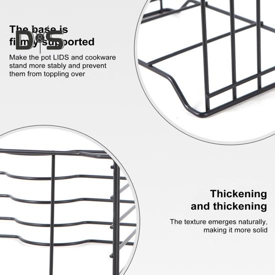 Pot Lid Stand Rack Kitchen Pan Organizer High Stability Multi-Functional Space-Saving Kitchen Baking Tray Cutting Board Holder