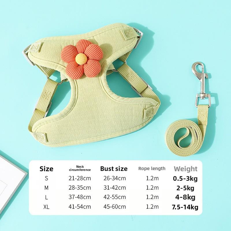 

Puppy Leash, Vest Style Small Dog, Teddy Bichon Frise Chest Strap, Puppy Chain, Dog Leash S бирюзовый