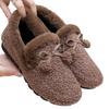 Autumn and Winter Velvet Thickened Cotton Shoes Women's Thick-soled One-pedal Shoes Versatile Home Indoor Women's Shoes