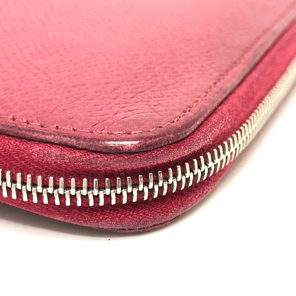 HERMES Azap Long Silk-In Long Wallet Wallet Long Wallet Epsom wine-red