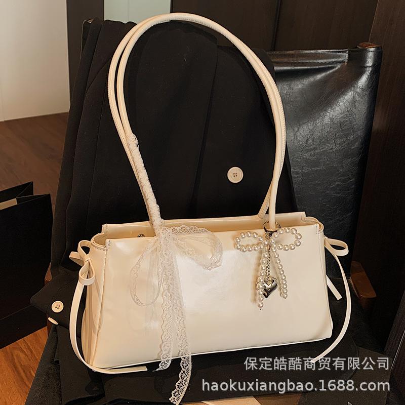 Korean Cute Girl Armpit Bag 2025 New Fashion Bow Pillow Bag Premium Texture Versatile Shoulder Bag