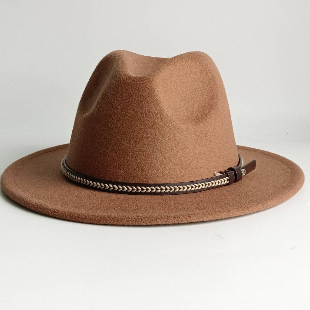 Deep Purple Fedora Felt Hat Men'S And Women'S Universal Solid Color Fedora Hat Women'S  Wide Brim Classic Jazz Hat Church Hat