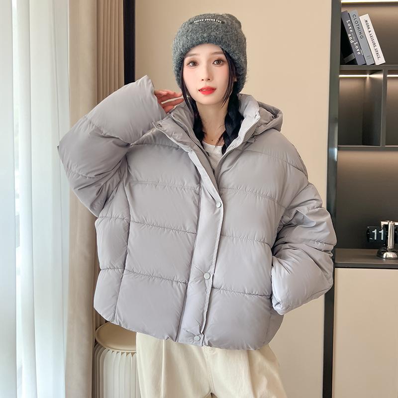 Long Sleeve Casual Short Down Cotton Clothing Women's Small Winter New Thickened Bread Clothing Jacket