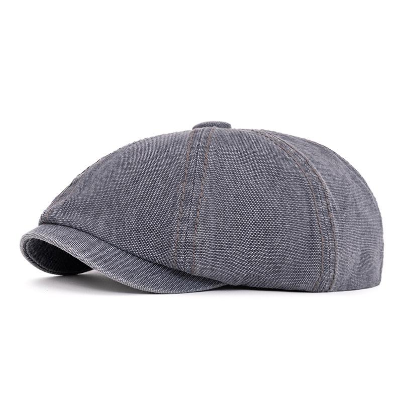 Cotton Octagonal Cap Men British Vintage Newsboy Cap Berets Paintsman Cap