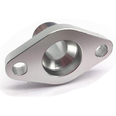 Auto Alluminio Billet Flangia Adattatore Scarico Olio Turbo 12AN Per T3 T3/T4
