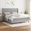 Maison Exclusive - Sommier À Lattes De Lit Avec Matelas Gris Clair 160x200cm Tissu