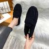 Women's Winter Warm Outdoor Shoes British Style White Snow Boots Casual Flats