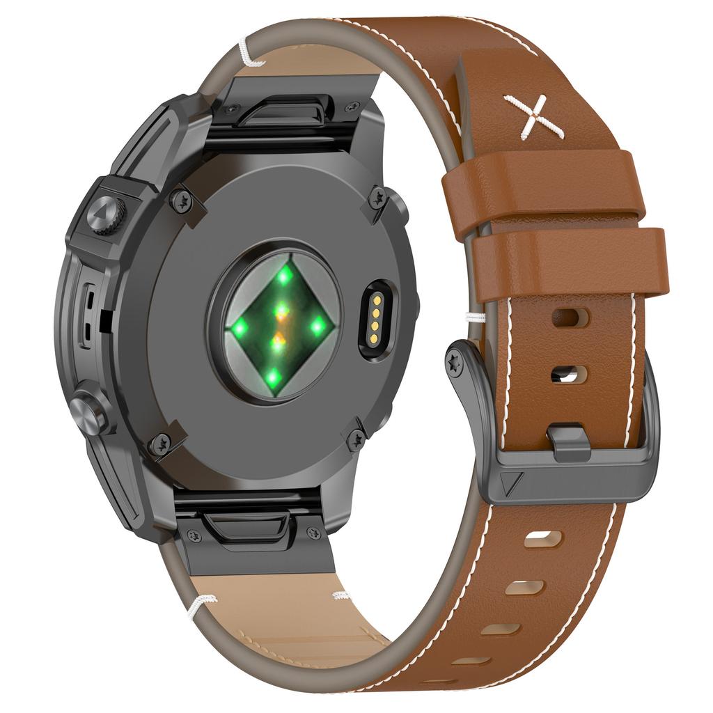 22mm Watch Band For Garmin Fenix 8 47mm/7/6/5 Quick Release Genuine Leather Watch Strap