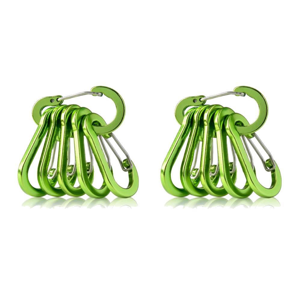 6/12pcs Carabiner Clip Aluminum Alloy Keychain Lock Buckle Snap D-Ring Outdoor Backpack Camping Multi Tool Fishing Hiking Hook