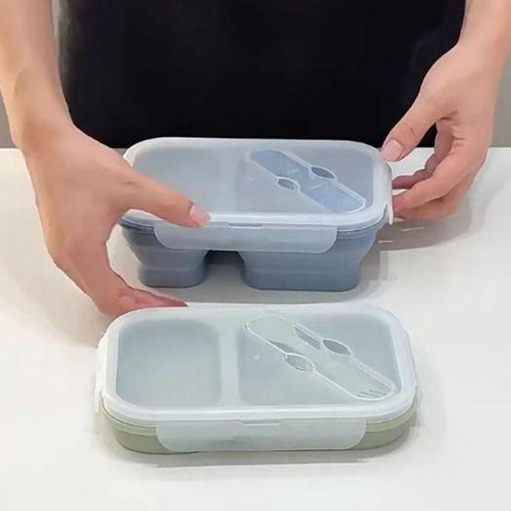 Airtight Foldable Lunch Box Large Capacity Food Storage Container Fresh Keeping Box  Camping
