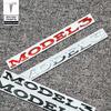 3d ABS Chrome Red Black Logo Model 3 Y X S Emblem Letters Nameplate Car Trunk Badge Decal For Tesla Model3 XYS Model number labe