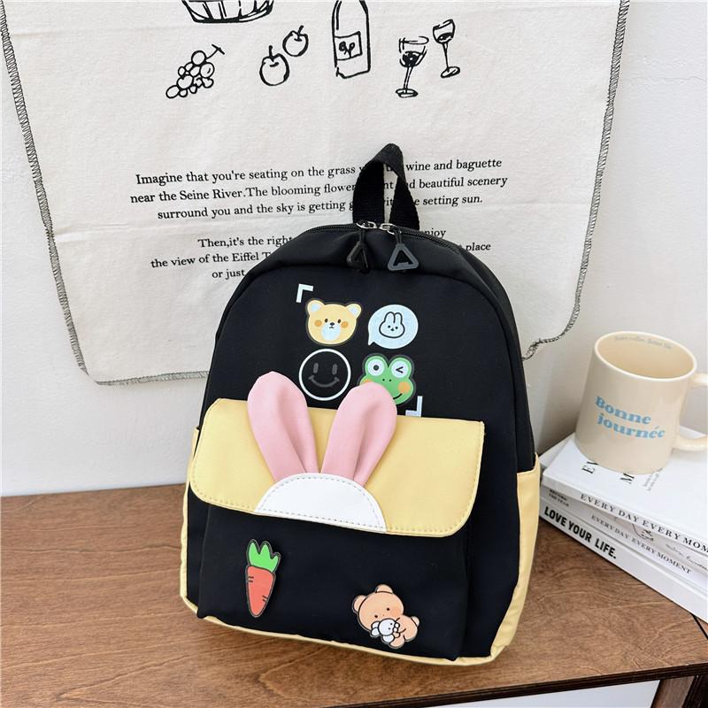 Backpack Cartoon Rabbit Ith Soft Nylon Fabric And Animal Print Children For
