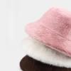 Fisherman Hat New Mink Fur Winter Warm Large Brim Bucket Hat Thickened Korean Style for Women Fashion Headwear