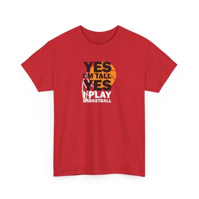 Basketball T-Shirt | Hoops Grafik T-Shirt | Ja ich bin groß ja Spiel Shirt