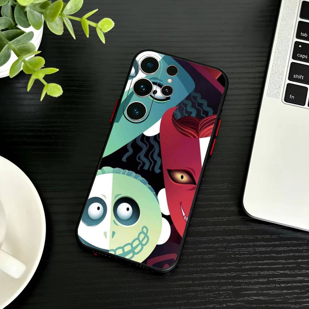 P-Nightmare Before Christmas Phone Case For Samsung S26,S25,S24,S23,S22,S21,S20,Plus,Fe,Lite,Others Black Cover