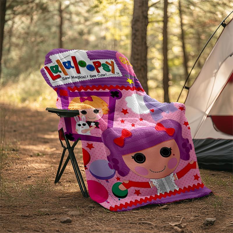 1pc Lalaloopsy1 Theme Blanket - Digital Print, Polyester, Cozy for All Seasons, Perfect for Outdoor, Camping, and Travel
