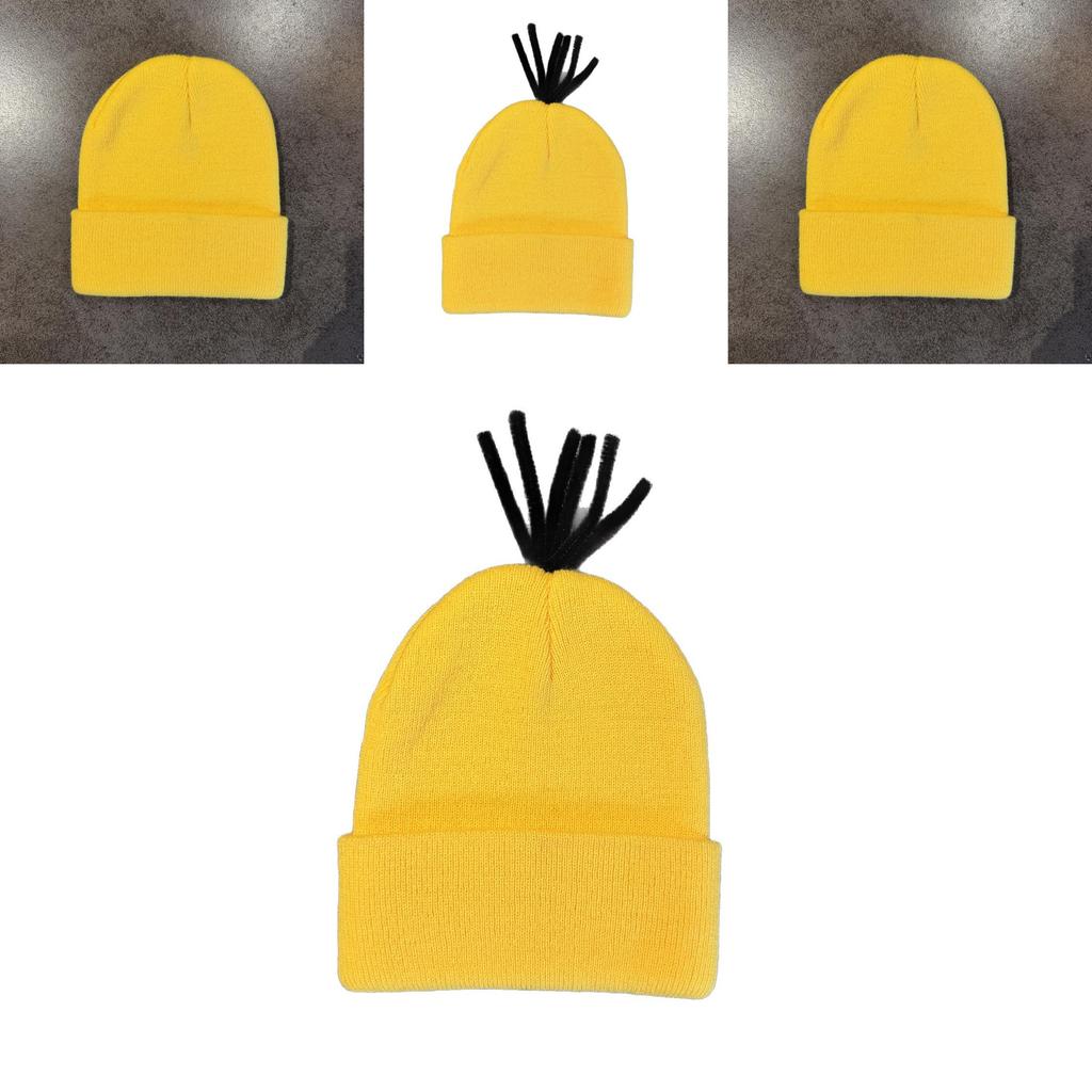 Minions Cartoon Knit Beanie Hat For Winter Warmth And Streetwear Fashion