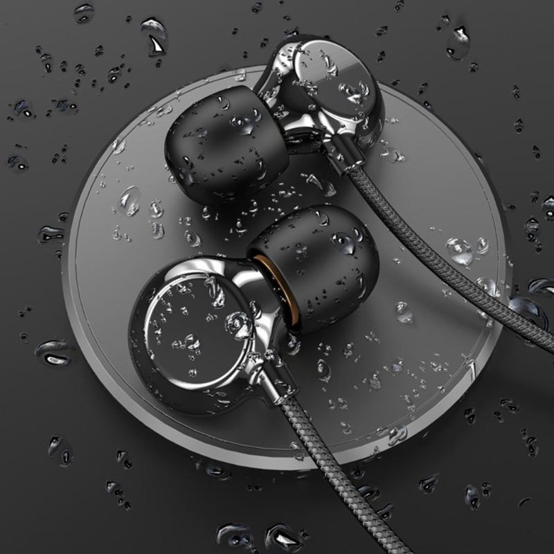 Sweatproof Sport In Ear Headphones Builts in Microphones for Clear Call 13mm Composite Diaphragm Enhances Music Playback