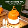 Mini Portable LED Pumpkin Bulb 6500K Rechargeable Eye-protecting Light Strip Hook Tent Light Outdoor Emergency Lighting Lamp