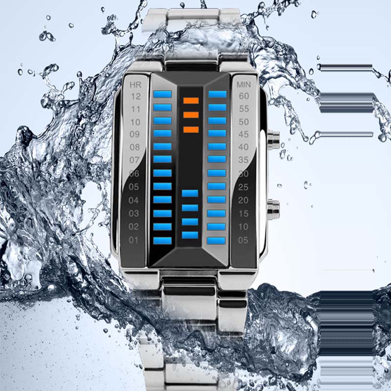 Neue Mode Binär LED Uhr Damen Herren Sportuhren Multifunktionale Elektronische Armbanduhren Partneruhr Reloj Mujer
