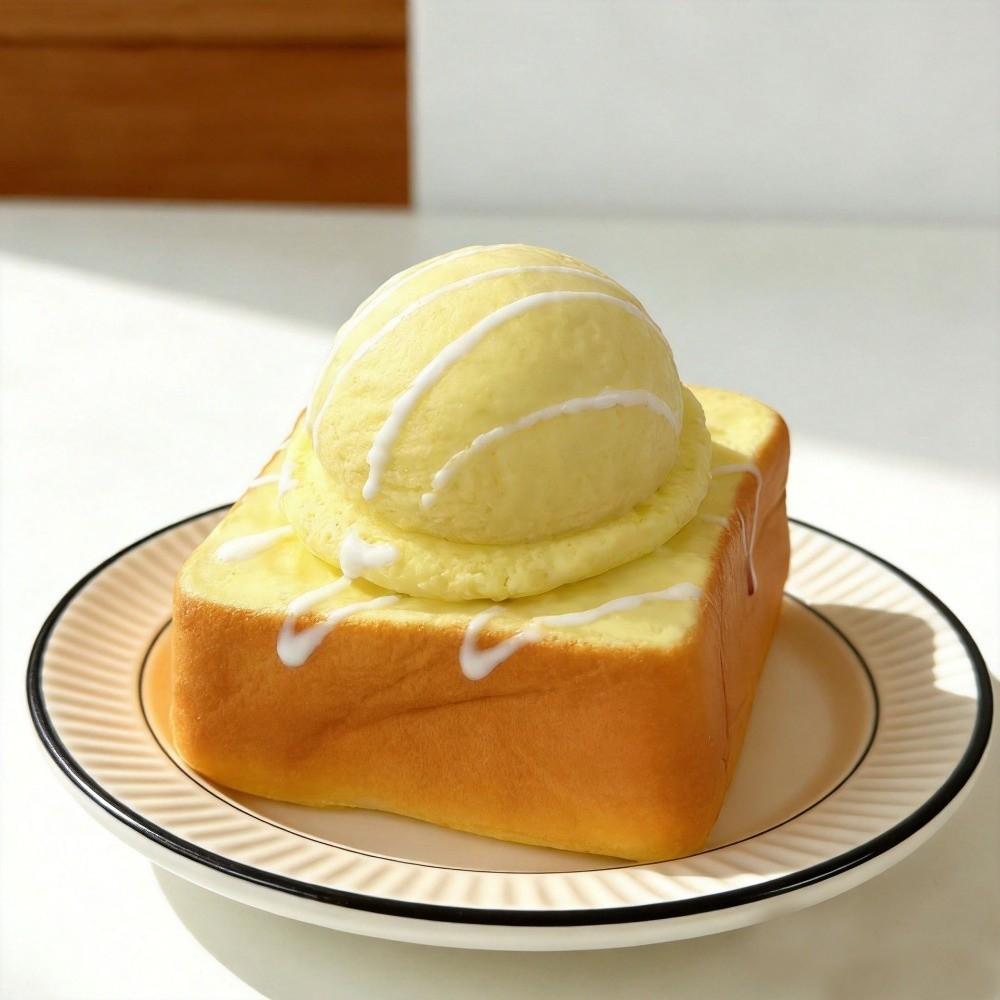 Anxiety Relief Ice Cream Bread Squeeze Toy Creative Slow Rebound Fidget Toy Office Desk Toy