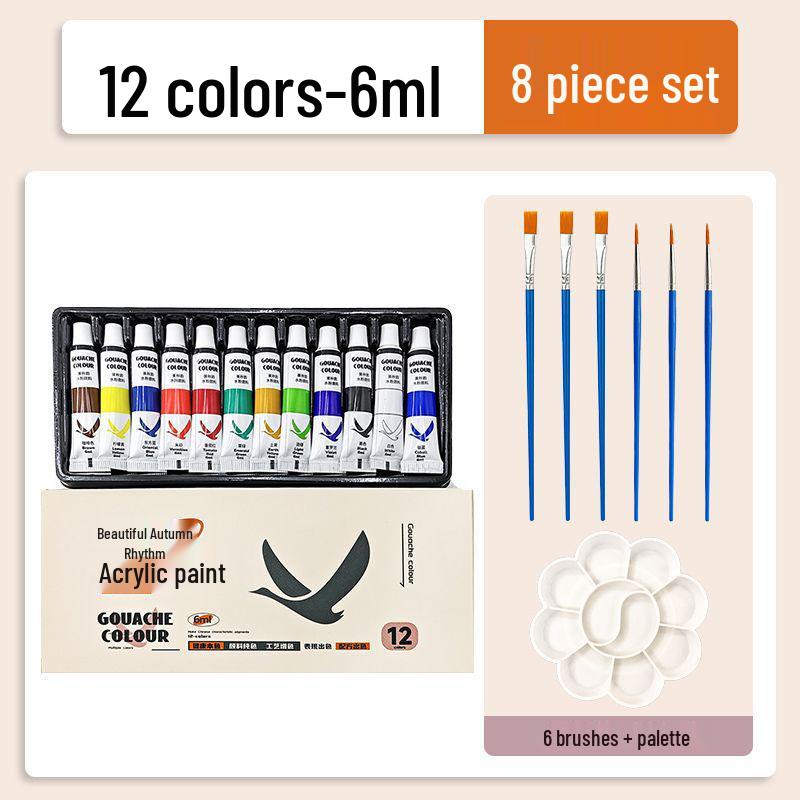 Set Vopsea Acrilică Impermeabilă - Nu se Decolorează, Colecție Completă de Pigmenți