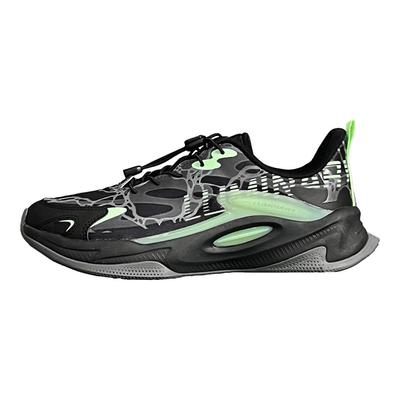 Li Ning Detské Night Elf 5 Pohodlné Módne Tlmenie Nárazov Nízke Ležérne Topánky Detské Ležérne Topánky Čierna Zelená YKCV138-1