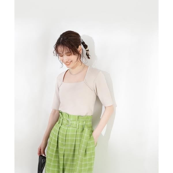 N Natural Beauty Trapeze Neck Rib Knit Light Gray Basic Women's Sweater,