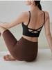 Criss-Cross Back Women's Sports Bra with Chest Pads - Yoga Vest & Fitness Camisole