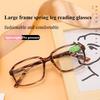 Large Frame Reading Glasses With Spring Legs Comfortable For Middle-Aged And Elderly People Men'S And Women'S Reading Glasses