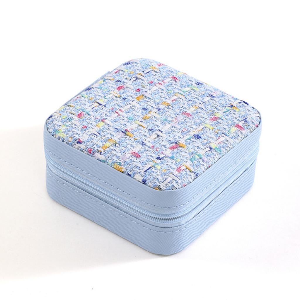 Tragbare Reise-Schmuckaufbewahrungsbox für Ohrringe, Ringe und kleine Ornamente.