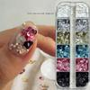 12-Grid Polka Dot Glitter Nail Art Decorations Colorful DIY Sequins Nail Decorations Minimalist Nail Art Decorations Nail Salon