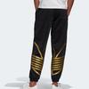 Adidas Originals Trefoil Gráfico Metálico Punho Calças de Treino de Tricô Respirável Masculino Parte Inferior Preto FS7325