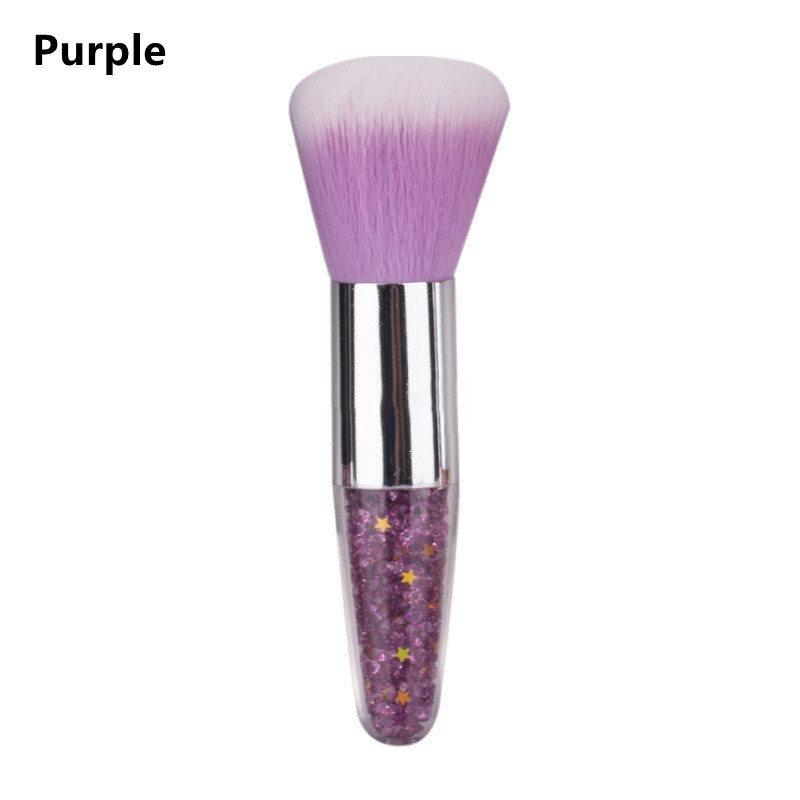 

1 шт. Щетка для очистки пыли с ногтей Акриловая УФ Гель-лак Порошок Очищающая щетка фиолетовый