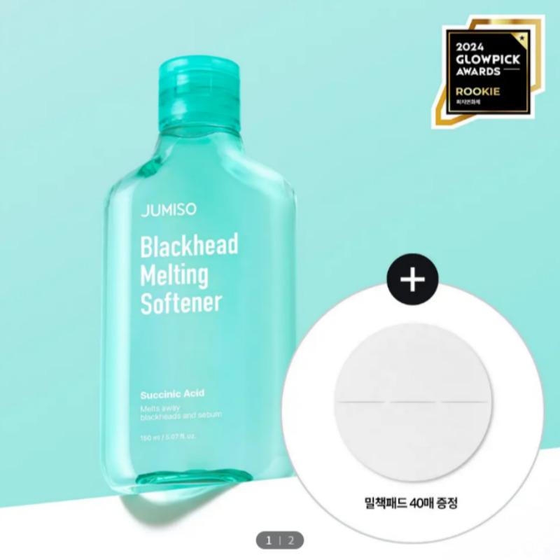 Набор размягчителя черных точек Jumiso 150 мл + Плотные подушечки 40 шт.