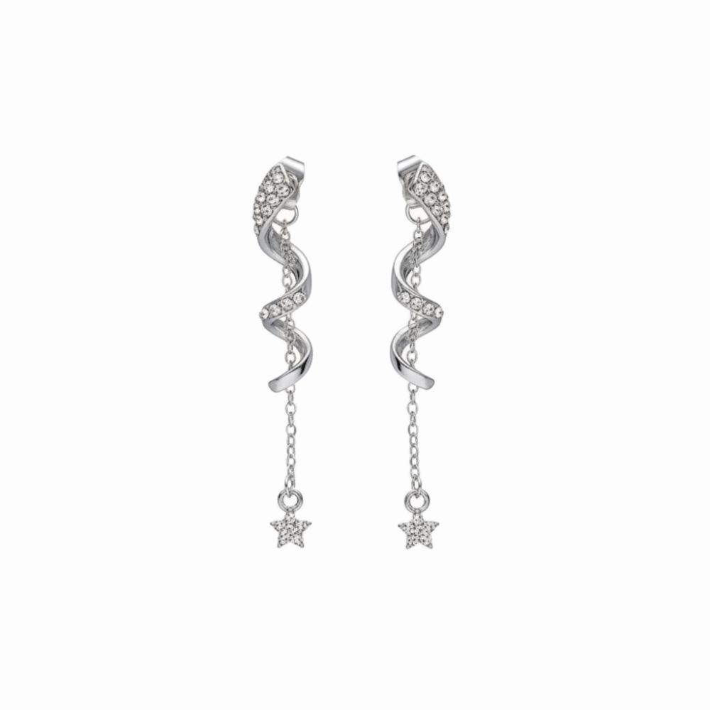 

Sweet Star Tassel Earrings Synthetic Zirconia Crystal Dangle Earrings Drop Earrings Daily Wear срібний